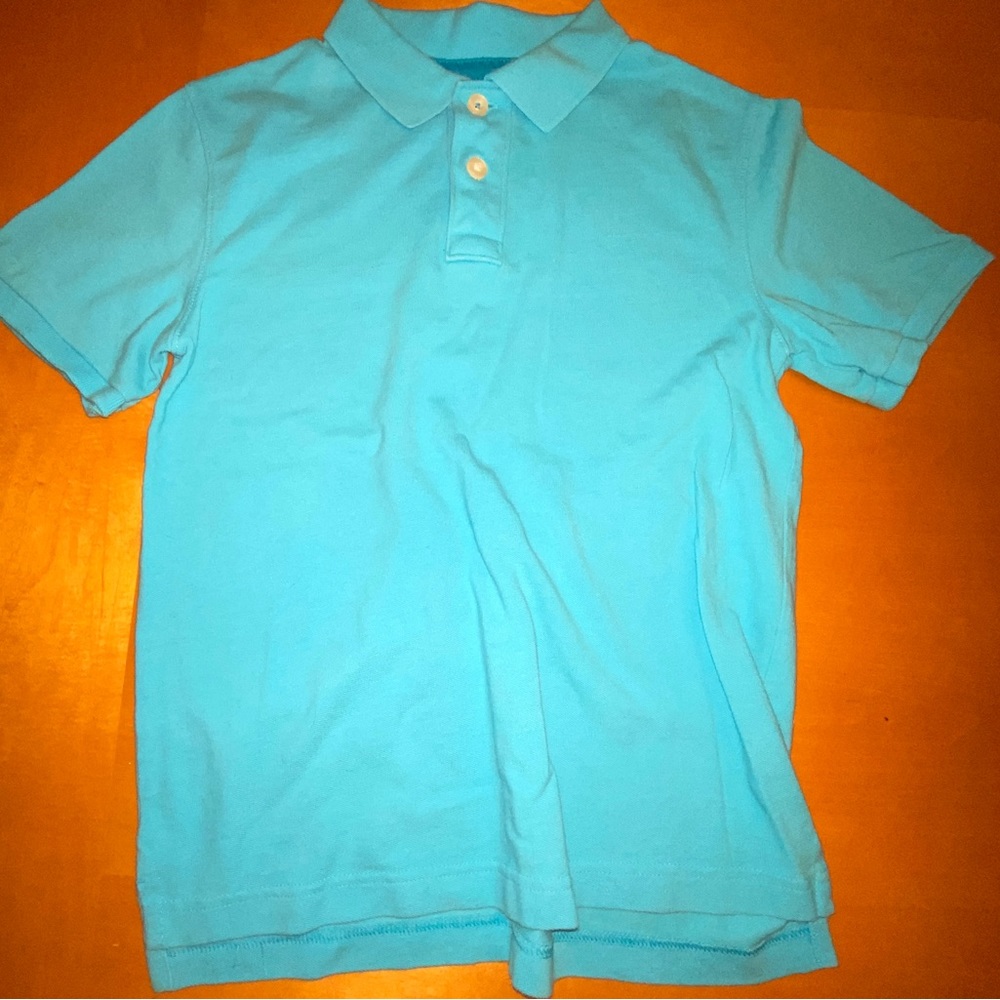 Boys Blue Polo Top - Medium 8/10